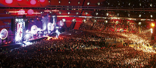 Fotografia z koncertu vo Wembley v roku 2007
